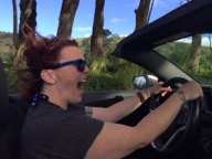 Driving the Mustang Convertible to Poipu Beach!