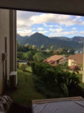 The view of Hanalei Bay from our crappy 2nd resort.
